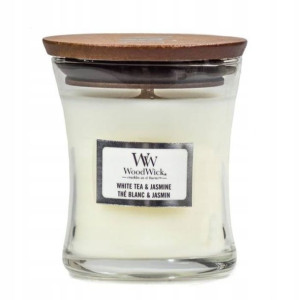 WoodWick Świeca mała White tea & jasmine
