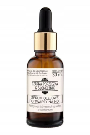NOVA KOSMETYKI serum olejowe do twarzy na noc czarna porzeczka & słonecznik