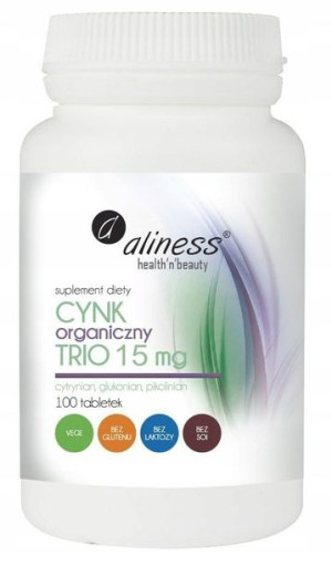 Aliness Cynk Organiczny Trio 100 tabletek