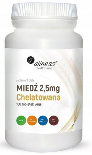Aliness Miedź Chelatowana 2,5mg 100 tabletek