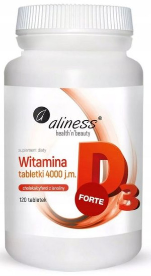 Aliness Witamina D3 Forte 4000 IU 120kapsułek