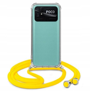 Etui Crossbody Do XIAOMI POCO C40 Żółty Sznurek