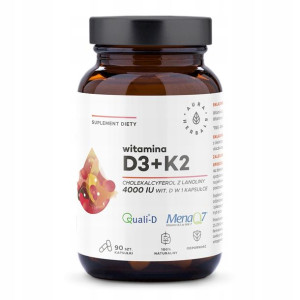 Aura Herbals Witamina D3 4000 IU + K2 90 kapsułek