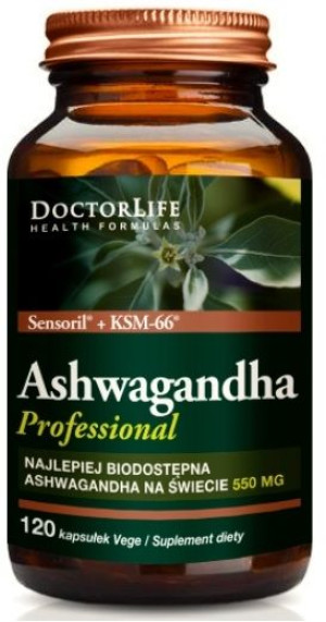 Doctor Life Ashwagandha na stres 120kapsułek