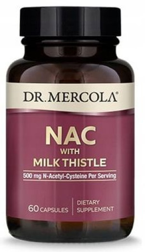 Dr Mercola NAC z ostropestem plamistym 60kapsułek