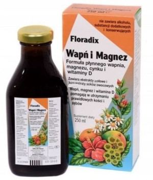 Floradix Saludynam Wapń i Magnez 250ml