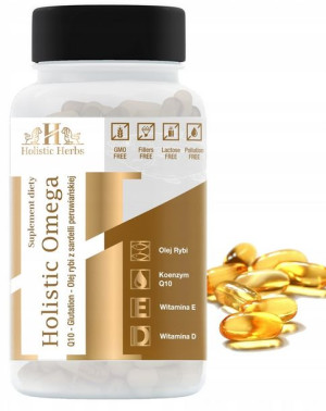 Holistic Herbs Omega Omega+koenzym Q10+Glutation