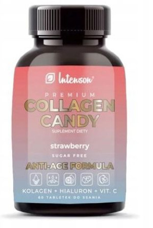 Intenson Premium Collagen Candy smaku truskawkowym