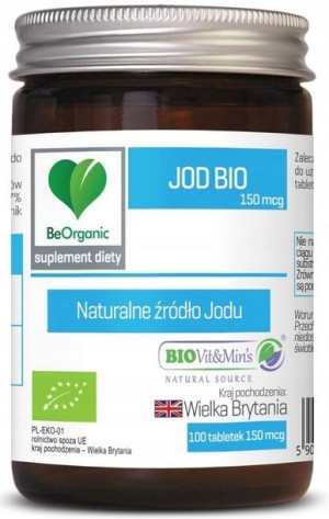 Jod Bio 150 mcg 100 tabletek BeOrganic