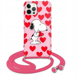 Etui Crossbody Róż do IPHONE 12 PRO Słodkie Wzory