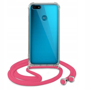 Etui Crossbody Róż Do MOTOROLA E6 PLAY Sznurek