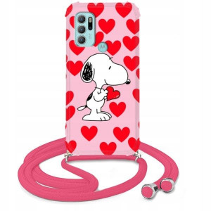 Etui Crossbody Róż do MOTOROLA G60S Słodkie Wzory