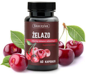 Skoczylas Żelazo 3 formy z witaminą C 60 kapsułek