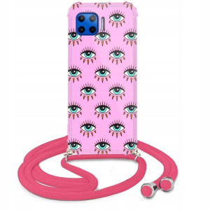 Etui Crossbody Róż do MOTOROLA ONE G 5G PLUS Wzory