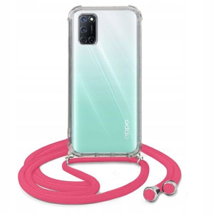 Etui Crossbody Róż Do OPPO A72 Obudowa Sznurek