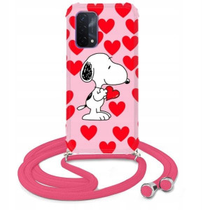 Etui Crossbody Róż do OPPO A74 5G Słodkie Wzory