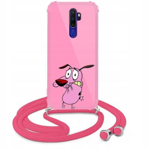 Etui Crossbody Róż do OPPO A9 2020 Słodkie Wzory