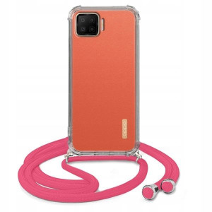 Etui Crossbody Róż Do OPPO F17 Obudowa Sznurek