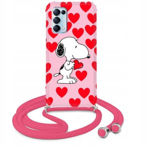 Etui Crossbody Róż do OPPO RENO 5K Słodkie Wzory