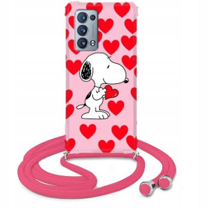Etui Crossbody Róż do OPPO RENO 6 PRO PLUS Wzory