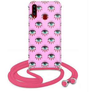 Etui Crossbody Róż do SAMSUNG A20S Słodkie Wzory