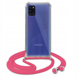 Etui Crossbody Róż Do SAMSUNG A31 Obudowa Sznurek