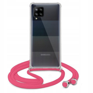 Etui Crossbody Róż Do SAMSUNG A42 5G Case Sznurek