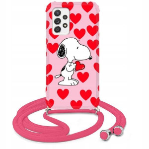 Etui Crossbody Róż do SAMSUNG A52 Słodkie Wzory