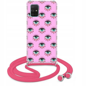Etui Crossbody Róż do SAMSUNG A71 Słodkie Wzory