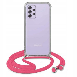 Etui Crossbody Róż Do SAMSUNG A72 5G Case Sznurek