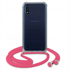 Etui Crossbody Róż Do SAMSUNG M01 Obudowa Sznurek