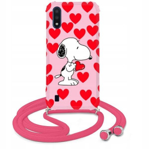 Etui Crossbody Róż do SAMSUNG M01 Słodkie Wzory