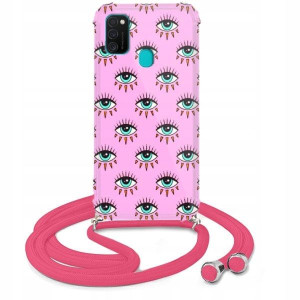 Etui Crossbody Róż do SAMSUNG M30S Słodkie Wzory