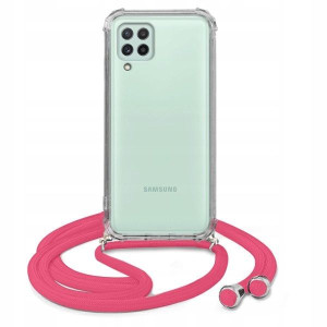 Etui Crossbody Róż Do SAMSUNG M32 4G Case Sznurek