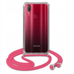 Etui Crossbody Róż Do VIVO Y11 2019 Case Sznurek