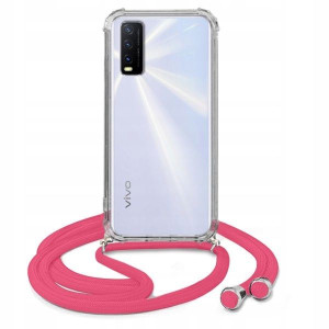 Etui Crossbody Róż Do VIVO Y20i Obudowa Sznurek