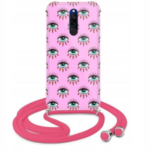 Etui Crossbody Róż do XIAOMI REDMI 8 Słodkie Wzory
