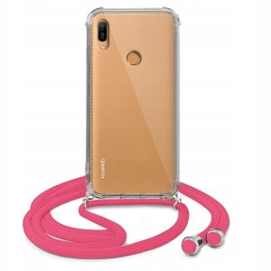 Etui Crossbody Różowy Do HUAWEI Y6 PRIME 2019