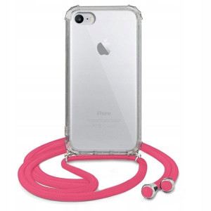 Etui Crossbody Różowy Do IPHONE SE2/ SE3 Sznurek