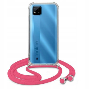 Etui Crossbody Różowy Do REALME C11 2021 Sznurek
