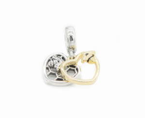 Srebrna zawieszka charms serce serca pr925