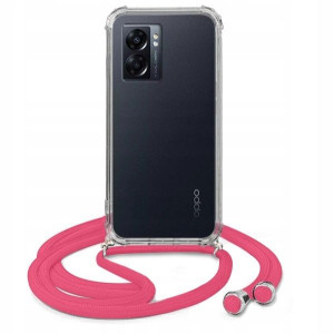 Etui Crossbody Do OPPO A57 5G Różowy Case Sznurek