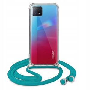 Etui Crossbody Do OPPO A72 5G Turkusowy Sznurek