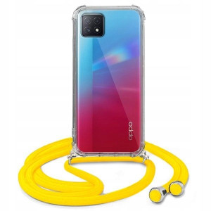 Etui Crossbody Do OPPO A72 5G Żółty Sznurek Case