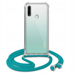 Etui Crossbody Do OPPO A8 Case Turkusowy Sznurek