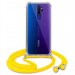 Etui Crossbody Do OPPO A9 2020 Żółty Sznurek Case