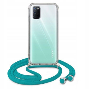 Etui Crossbody Do OPPO A92 Case Turkusowy Sznurek