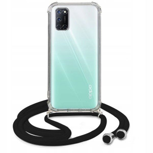 Etui Crossbody Do OPPO A92 Czarny Sznurek Ochronne
