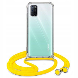 Etui Crossbody Do OPPO A92 Żółty Sznurek Ochronne