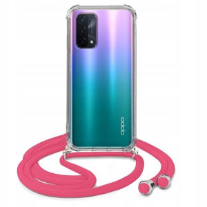 Etui Crossbody Do OPPO A93 5G Różowy Case Sznurek